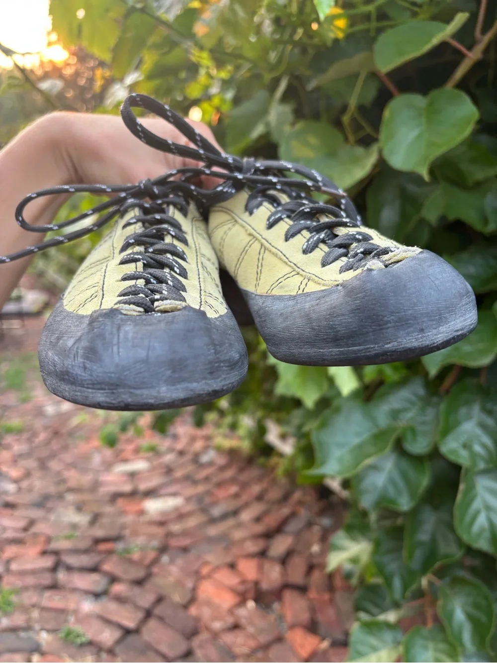 Madrock Lime Yellow Suede Climbing Shoes